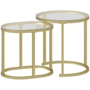 Coffee Table Set 50L x 50W x 50.5H cm Clear
