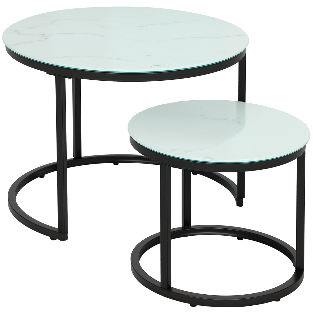 [83B-188V00WT] Coffee Table Set Φ60 x 45Hcm White (Product Only)