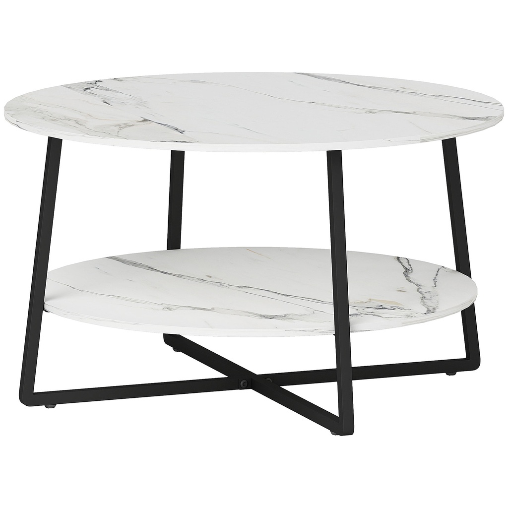 Coffee Table 80W x 80D x 45H cm White