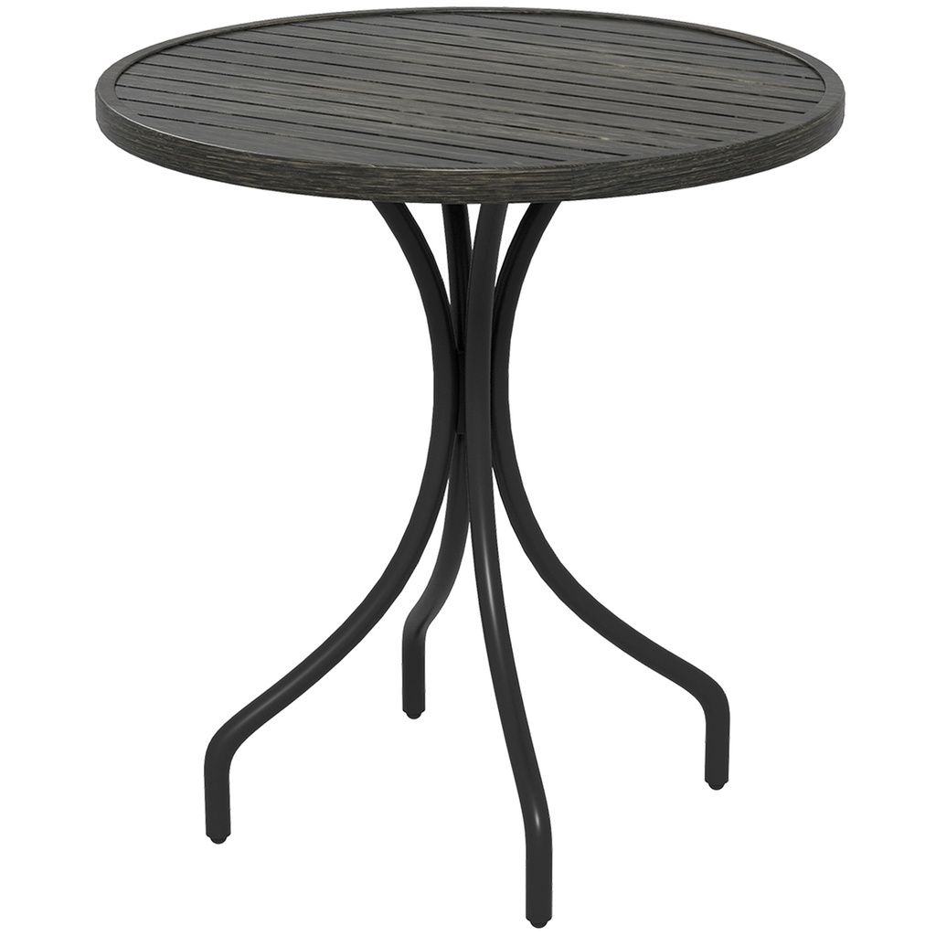 Garden Table 66cm x 66cm x 71.5Hcm Grey Wood Grain