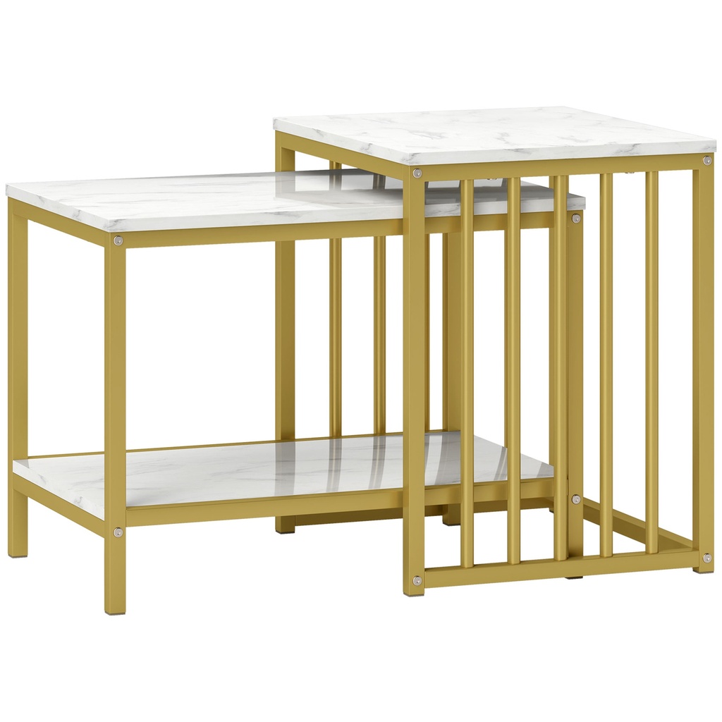 Coffee Table Set 45cmx40cmx52cm Gold Tone
