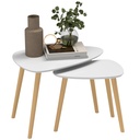 Side Table Set 59.5cmx39.5cmx45cm Light Grey
