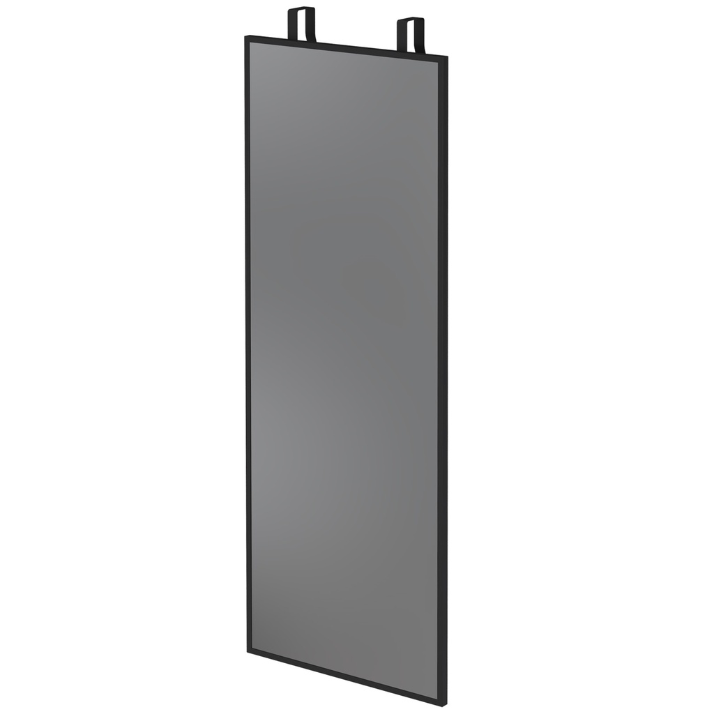 Full-Length Wall Mirror Adjustable Hooks Black 40x110cm