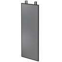 Full-Length Wall Mirror Adjustable Hooks Black 40x110cm