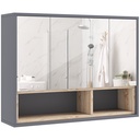 Mirror Cabinet 80L x 20W x 60Hcm Grey