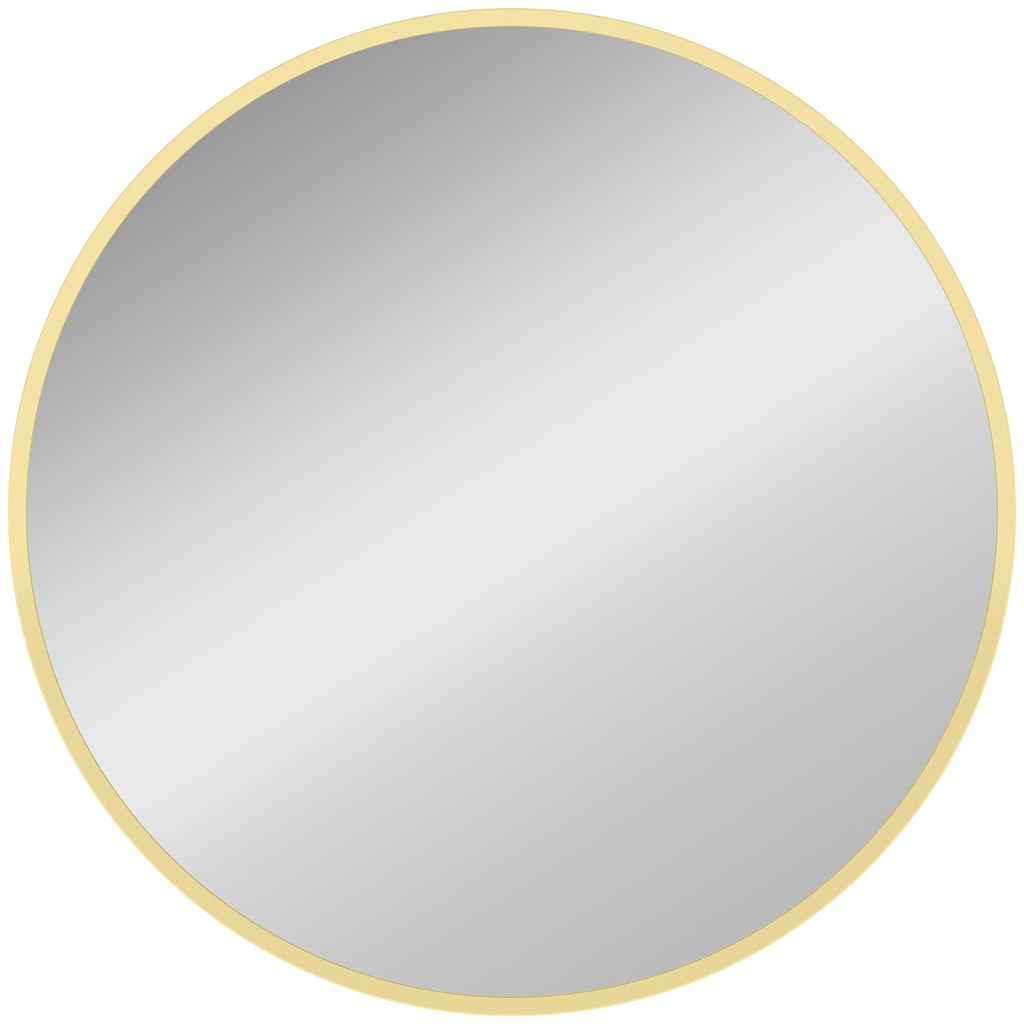 Round Wall Mirror Modern Gold 61cm