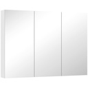 Bathroom Mirror Cabinet with Shelves - White