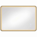 LED Bathroom Mirror Dimmable Anti-Fog Bluetooth 100x70cm Gold