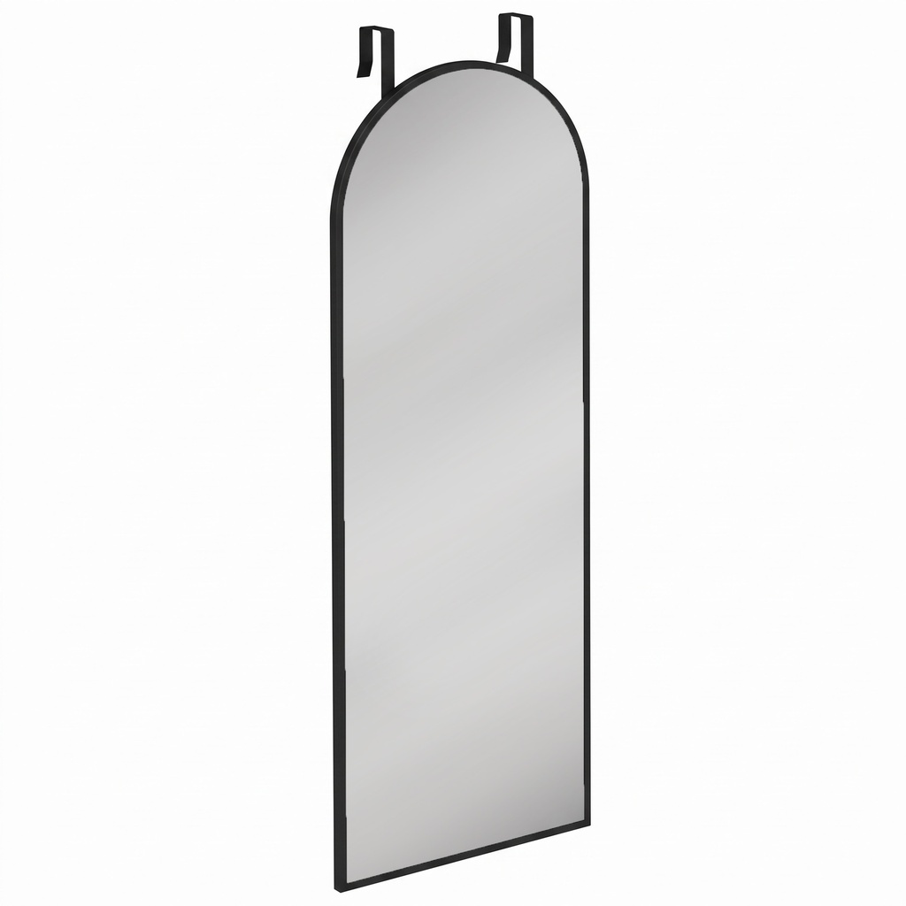 Full-Length Arched Mirror Wall-Mounted 40x110cm Black