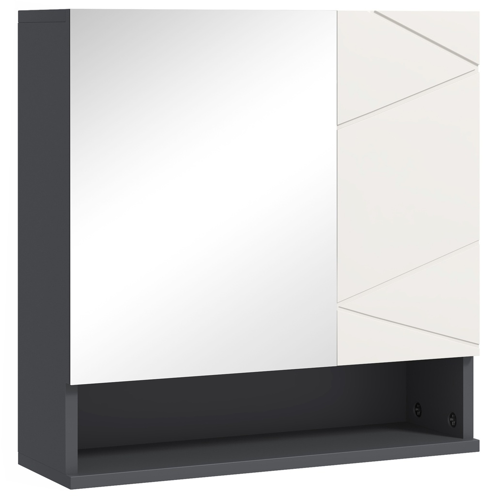 Kleankin Wall-Mounted Bathroom Cabinet Light Grey 55x17cm