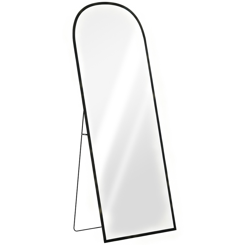Aluminium Standing Mirror 165cm - Black