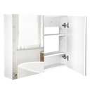 Wall Mounted Mirror Cabinet Wooden 80x15x60cm