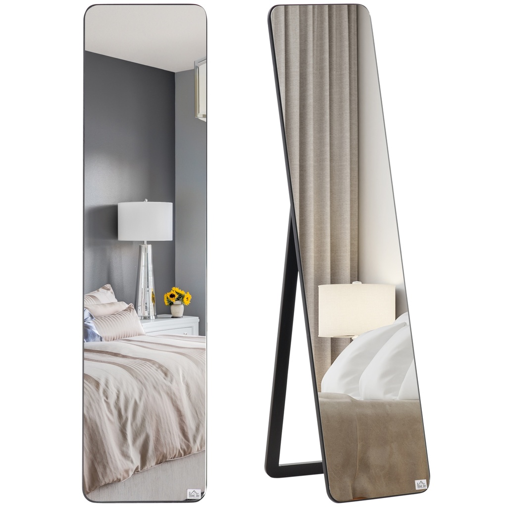 Full Length Mirror Free Standing/Wall Hanging Black