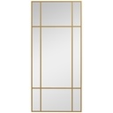 Decorative Wall Mirror Gold Tone with Hooks