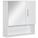Kleankin Bathroom Mirror Cabinet White Wall-Mounted Storage