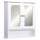Kleankin Wall-Mounted Bathroom Cabinet White Mirror Door
