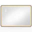 LED Bathroom Mirror Dimmable Anti-Fog Bluetooth 100x70cm Black