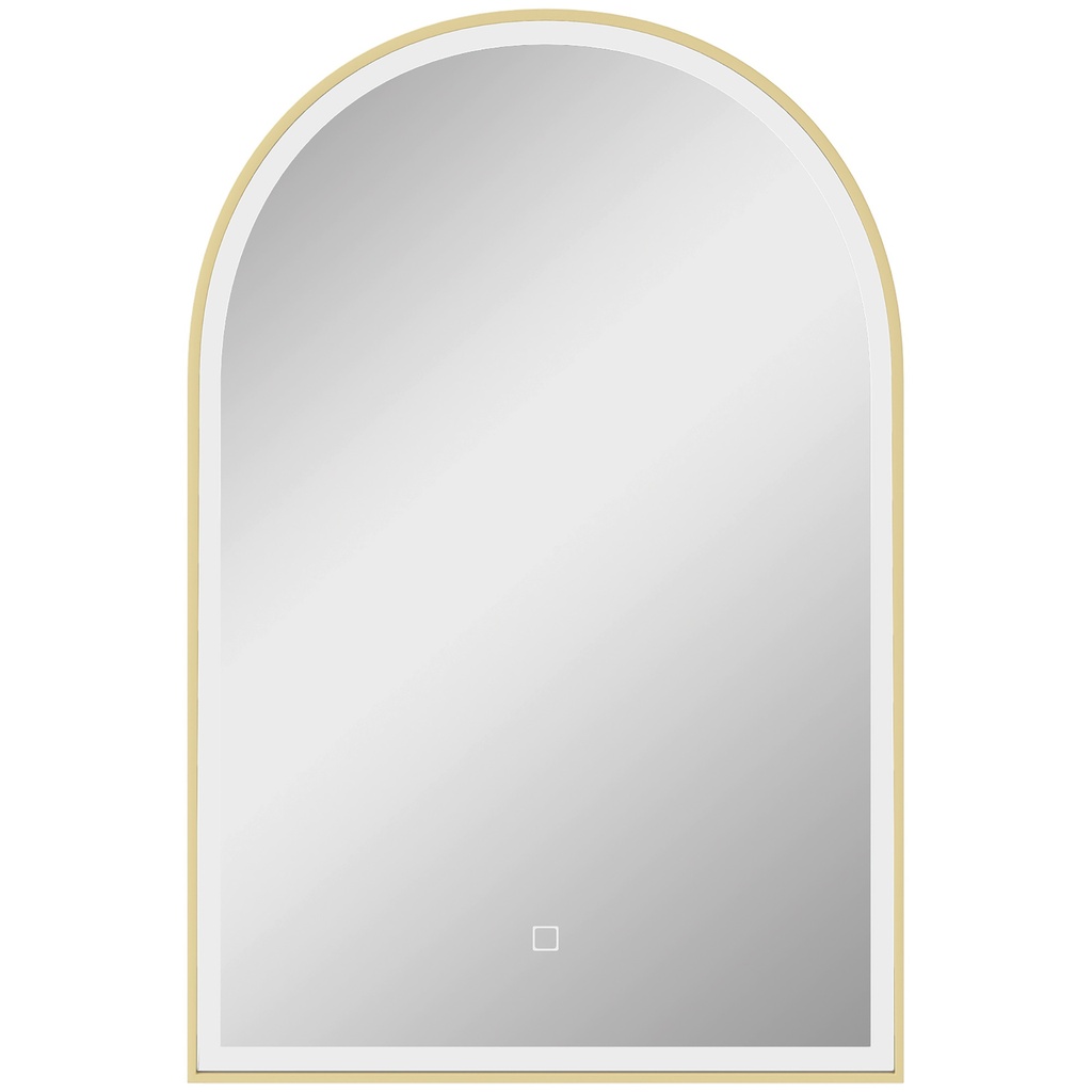 LED Arched Bathroom Mirror Anti-Fog 90x60cm Gold