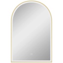 LED Arched Bathroom Mirror Anti-Fog 90x60cm Gold