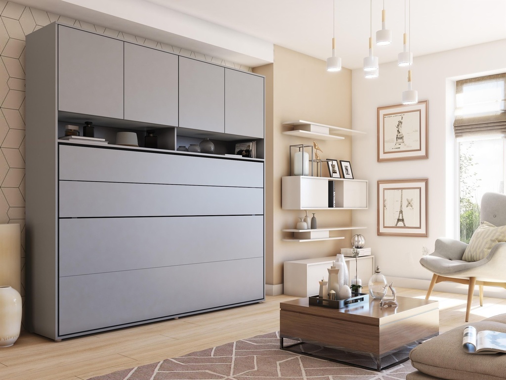 [BC-05-G+BC-10-G] INSTALLATION SERVICE FOR BC-05 Horizontal Wall Bed Concept 120cm With Storage Cabinet