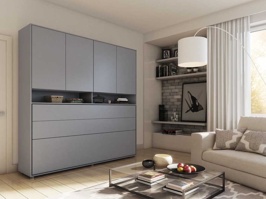 [BC-06-G+BC-11-G] INSTALLATION SERVICE FOR BC-06 Horizontal Wall Bed Concept 90cm With Storage Cabinet