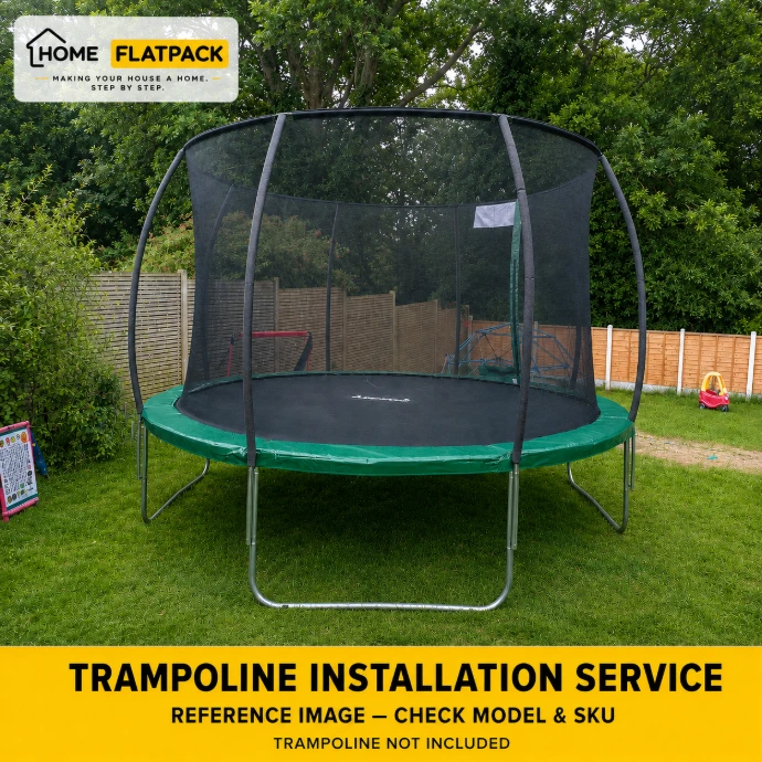 INSTALLATION SERVICE FOR 14ft Salta Black Comfort Edition InGround Round Trampoline with Enclosure