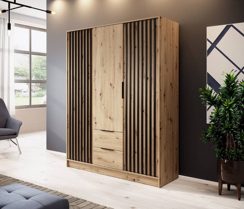 [NELLY 3D-GELA] INSTALLATION SERVICE FOR Nelly Hinged Door Wardrobe 155cm Graphite / 155cm