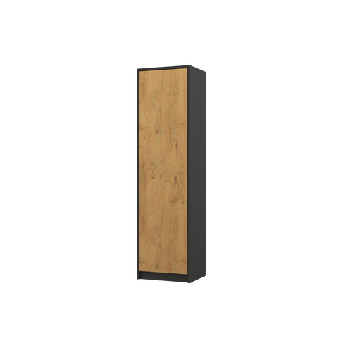 INSTALLATION SERVICE FOR PHANTOM FURNITURE Genius Spacious Wardrobe with Shelves - Black and Lancelot Oak