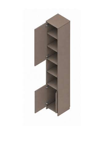 INSTALLATION SERVICE FOR PHANTOM FURNITURE Genius Wardrobe 45 cm Open 3D with Shelves - Oiled Oak