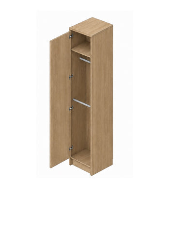 INSTALLATION SERVICE FOR PHANTOM FURNITURE Genius Wardrobe 45 cm with Double Hanging Rail and Shelf - Black and Lancelot Oak