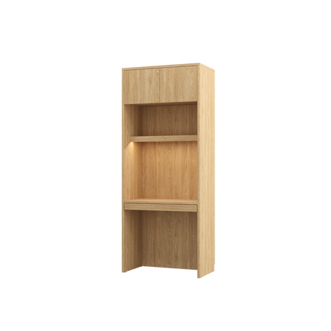 INSTALLATION SERVICE FOR PHANTOM FURNITURE GENIUS Desk Shelf Unit – 90 cm Wide - Oiled Oak