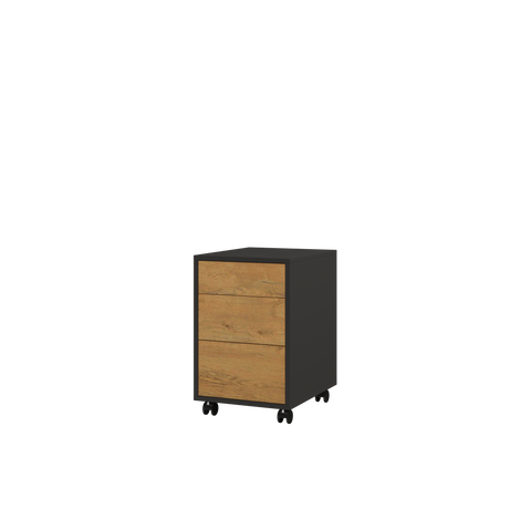 INSTALLATION SERVICE FOR PHANTOM FURNITURE Genius Mobile Storage Unit - Black and Lancelot Oak