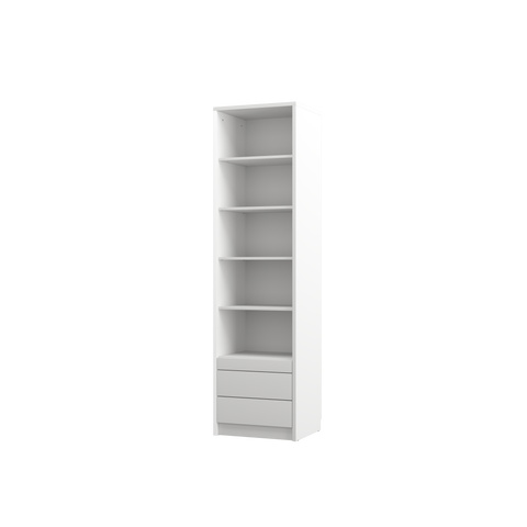 INSTALLATION SERVICE FOR PHANTOM FURNITURE Genius Open Shelving Unit with Drawers - White Gloss
