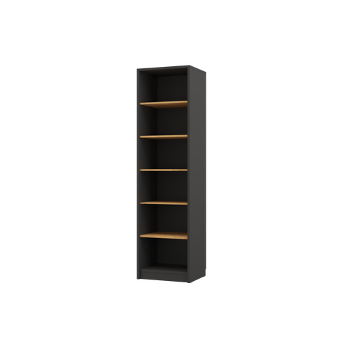 INSTALLATION SERVICE FOR PHANTOM FURNITURE Genius Open Shelving Unit with Shelves - Black and Lancelot Oak