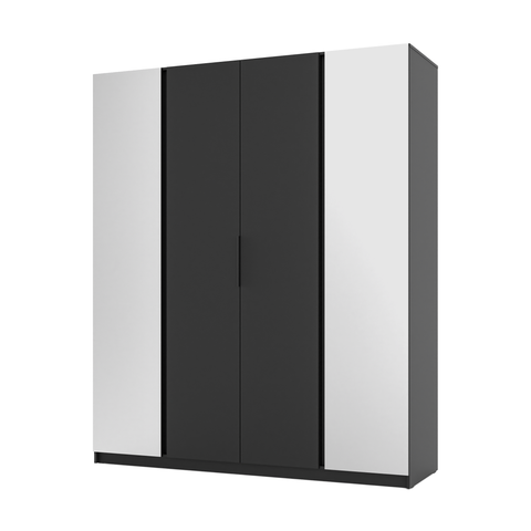 INSTALLATION SERVICE FOR PHANTOM FURNITURE LE KAJA BL/BL 2 2F Wardrobe with Mirror - Wardrobe without LED lighting