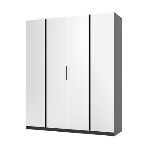 [LE KAJA BL/BL 4 LUSTRO] INSTALLATION SERVICE FOR PHANTOM FURNITURE LE KAJA BL/BL 4 Wardrobe with Mirror - Wardrobe with warm white LED lighting