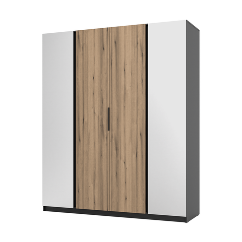 [LE KAJA BL/EV 2 LUSTRO 2F] INSTALLATION SERVICE FOR PHANTOM FURNITURE LE KAJA BL/EV 2 2F Wardrobe with Mirror - Wardrobe with warm white LED lighting