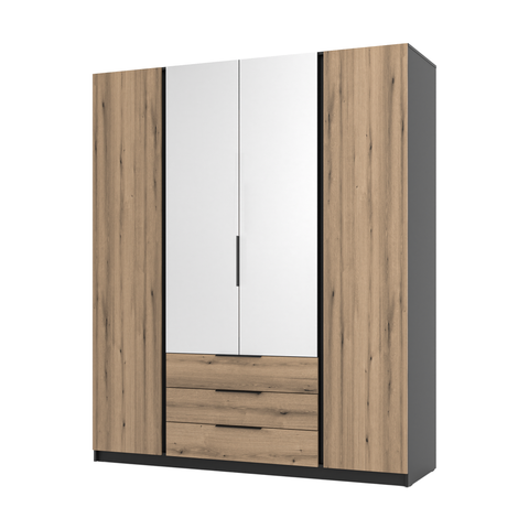 INSTALLATION SERVICE FOR PHANTOM FURNITURE LE KAJA BL/EV 2F 2 3S Wardrobe with Mirror - Wardrobe without LED lighting