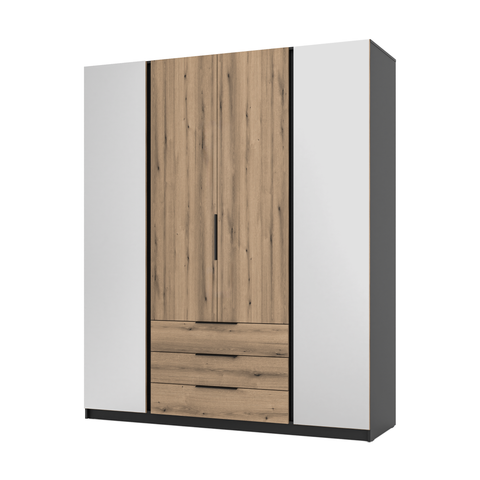 [KAJA BL/EV 2 LUSTRO 2F 3S] INSTALLATION SERVICE FOR PHANTOM FURNITURE LE KAJA BL/EV 2F 3S Wardrobe with Mirror - Wardrobe with warm white LED lighting