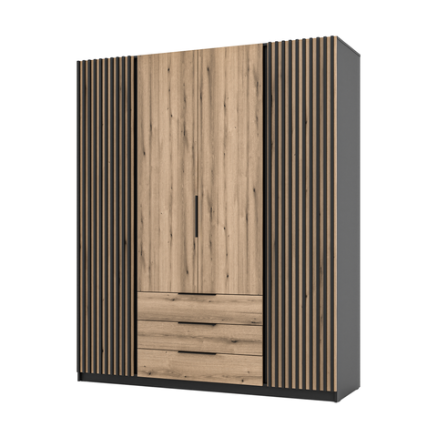 [KAJA BL/EV-BL 2 LAM 2F 3S] INSTALLATION SERVICE FOR PHANTOM FURNITURE LE KAJA BL/EV-BL 2 LAM 2F 3S Wardrobe - Wardrobe without LED lighting