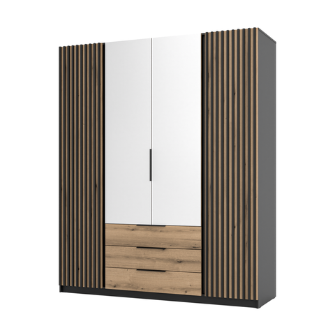 [LE KAJA BL/EV-BL 2LAM 2 LUSTRO 3S] INSTALLATION SERVICE FOR PHANTOM FURNITURE LE KAJA BL/EV-BL 2LAM 2 3S Wardrobe with Mirror - Wardrobe without LED lighting