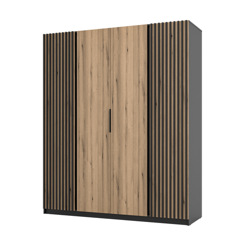 [KAJA BL/EV-BL 2LAM 2F] INSTALLATION SERVICE FOR PHANTOM FURNITURE LE KAJA BL/EV-BL 2LAM 2F Wardrobe - Wardrobe with warm white LED lighting