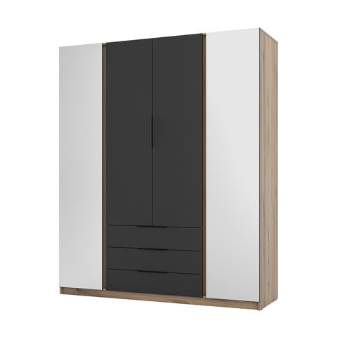 [KAJA EV/BL 2 LUSTRO 2F 3S] INSTALLATION SERVICE FOR PHANTOM FURNITURE LE KAJA EV/BL 2F 3S Wardrobe with Mirror - Wardrobe with warm white LED lighting