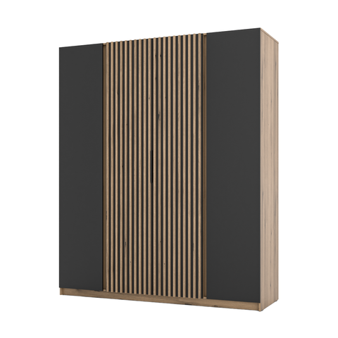 INSTALLATION SERVICE FOR PHANTOM FURNITURE LE KAJA EV/BL-EV 2F 2LAM Wardrobe - Wardrobe with warm white LED lighting