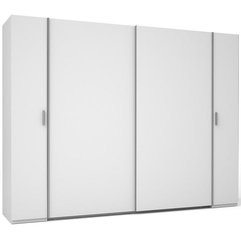 [S0-W10200/W10200-II21-B] MO Store 4-Door Wardrobe with 6 Drawers – White