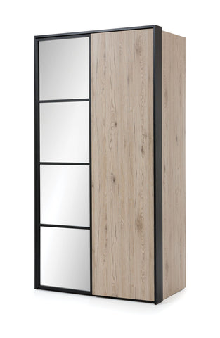 NE Glass Loft 2-Door Wardrobe with Mirror – 109 cm - Right