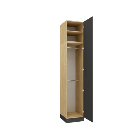 INSTALLATION SERVICE FOR PHANTOM FURNITURE SLEEP VARIA 1D Wardrobe with Rail and Shelf 45 cm – Oiled Oak / Graphite