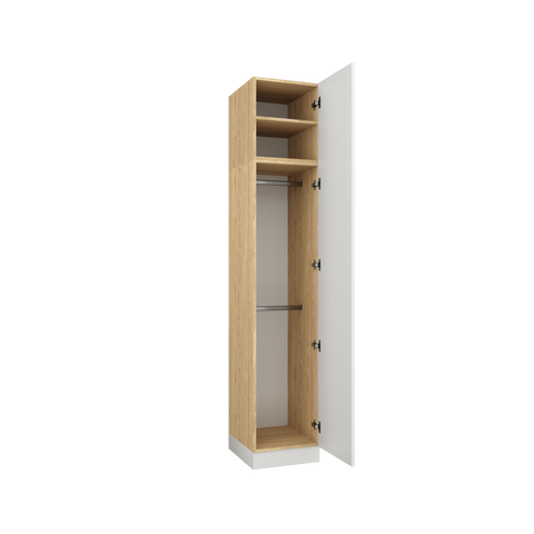INSTALLATION SERVICE FOR PHANTOM FURNITURE SLEEP VARIA 1D Wardrobe with Rail and Shelf 45 cm – Oiled Oak / White Gloss