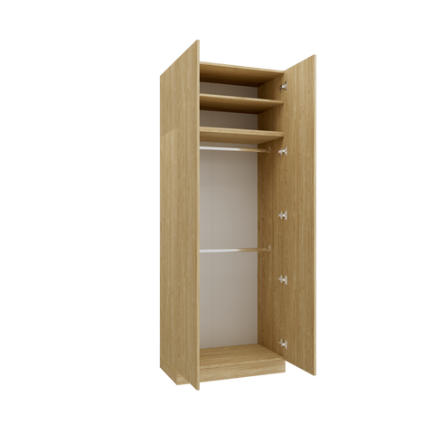 INSTALLATION SERVICE FOR PHANTOM FURNITURE Sleep Varia Two-Door Wardrobe – 90 cm – Oiled Oak / Oiled Oak