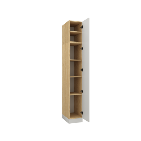[Element nr 14 + Elemennt nr 13] INSTALLATION SERVICE FOR PHANTOM FURNITURE SLEEP VARIA Wardrobe 1D 35 cm with Shelves – Oiled Oak / White Gloss